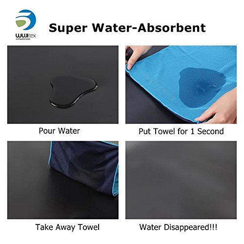 Cooling Towel Microfiber Towels for Instant Relief Sports Towel Headwear for Golf Swimming Football Workout Gym 40"x12" Travel Towel for Sweat,Blue - color: Blue