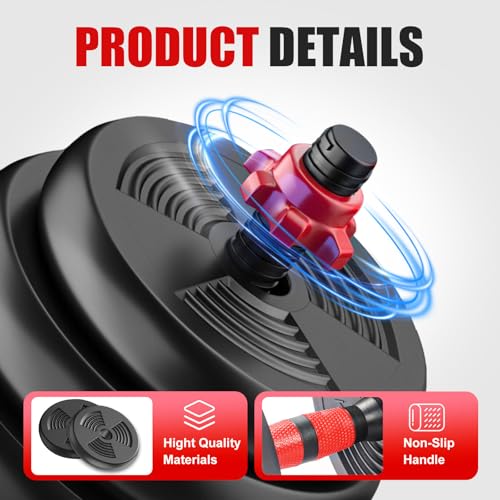 Adjustable Dumbbell Set, 5-44 lbs Free Weight Set with Connector, Convertible Dumbbell, Barbell, Push-up, Home Gym Fitness Weight for Men Women - color: FAN-44POUNDS