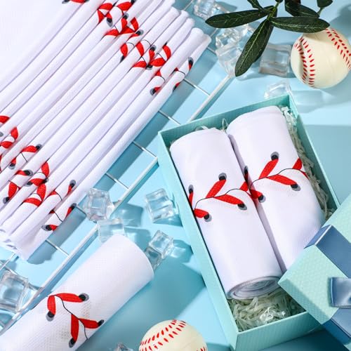 18 Counts Cooling Towels, Softball Towel Breathable Chilly Ice Towels, 40"x12" Cooling Towel for Baseball Team Coach Gift Training, Cold Sweat Rag for Sport (White, Baseball) - color: White, style: Baseball