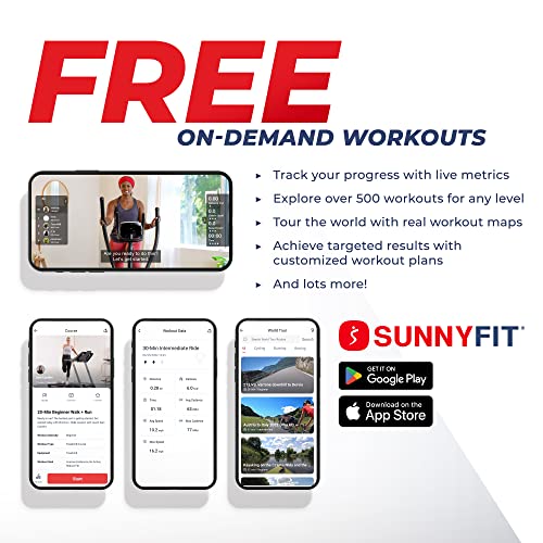Sunny Health & Fitness Smart Recumbent Bike, Full-Body Home Training with Arm/Leg Exercisers, Indoor Cycling Workout Machine Plus Adjustable Seat & Bulit-in Pulse Sensors, Free SunnyFit App Connection - style: Cross Trainer