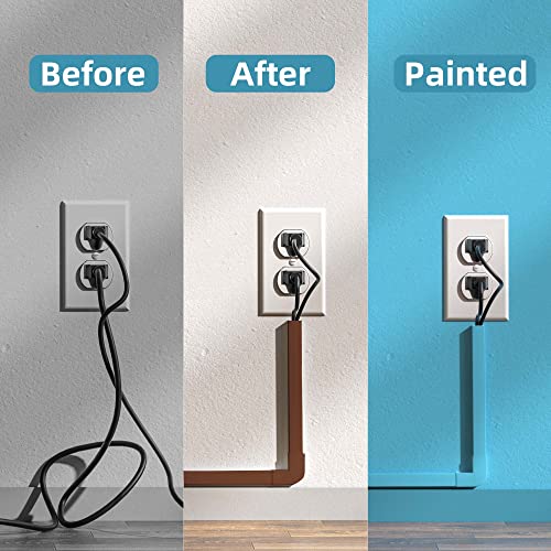 Wire Hider, 157in Delamu Cord Hider Wall, Paintable Wire Covers for Cords, TV Cable Hider Wall Kit, Cable Covers Raceway, Cable Management Hide TV Cords for Wall Mount TV, 10XL15.7 W0.95 H0.55in Brown - color: Brown, size: 157in L x 0.95in W x 0.55in H