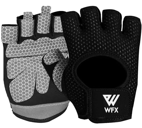 WESTWOOD FOX Weight Lifting Gloves for Men Women Gym Gloves with Wrist Wrap Support for Workout Training Exercise Fitness Hanging, Pull ups for Dumbbell, Cycling - color: Blacks, size: Large