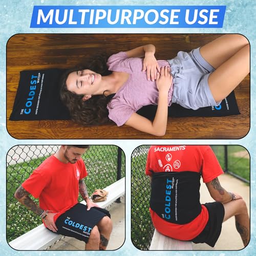 Coldest Extra Large Ice Pack for Back and Full Body - Cold Compress for Pain Relief, Ice Blanket for Sleeping or Ice Pad Physical Therapy - Folds Compact (53" x 13" - Full Body) - color: Full Body (53" X 13")
