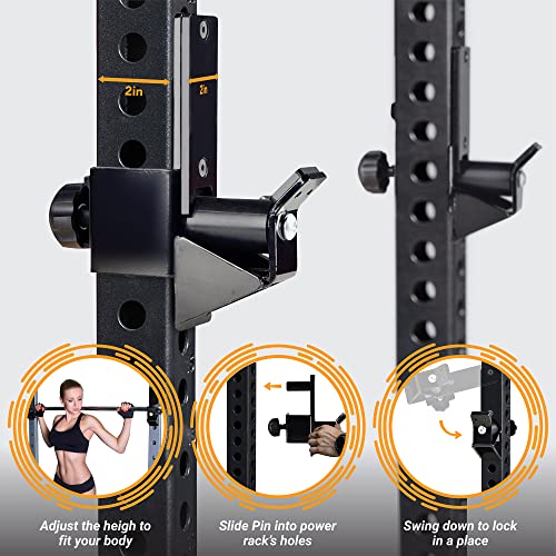 Yes4All Olympic Weight Plate Holder Attachment - color: B. Pair of Roller J Hooks, size: Fit 2x2" Rack with 1" Hole