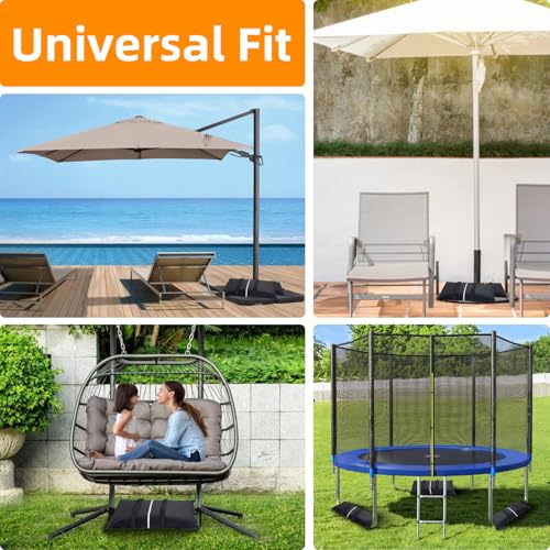 Umbrella Base Weight Sand Bags, 2 x 50 LBS Fillable Sand Bag for Umbrella Base, Cantilever Patio Umbrella, Trampoline, Outdoor Garden Backyard Furniture (Without Filler) - color: Basic model-2 pack（without sand）