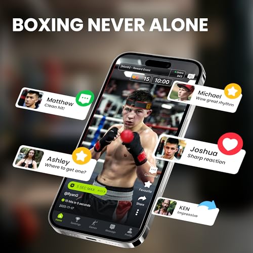 YMX BOXING® Ultimate Reflex Ball Set with Counter App - 4 React Reflex Ball Plus 2 Adjustable Headband, Great for Reflex, Timing, Accuracy, Focus & Coordination Training for Boxing, MMA and Krav Mega - color: Black/Yellow/Red/Green