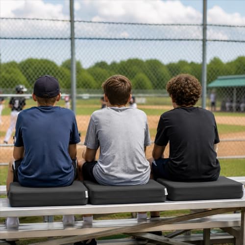 2 PCS Stadium Seat Cushions,Portable Waterproof Bleacher Pads with Handle,2.2" Foam Stadium Pads with 900D Oxford & Water-Repellent Lining for Indoor Outdoor Events - color: Dark Grey, size: 3.2''