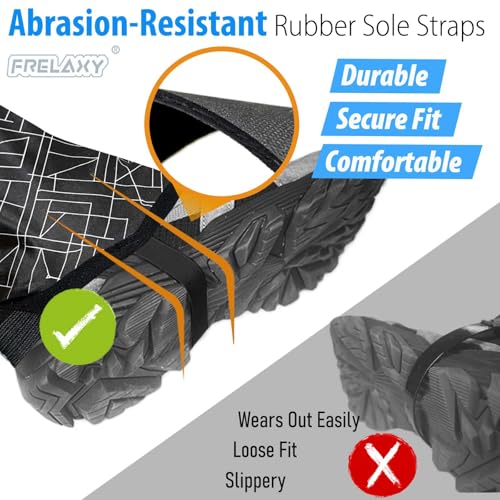 Frelaxy Ultralight Trail Gaiters, Low Shoe Gaiters for Hiking and Running | Breathable fabric, Wear-resistant design, Hypalon underfoot strap, Blocks rocks, mud, dust, Secure fit - color: Black