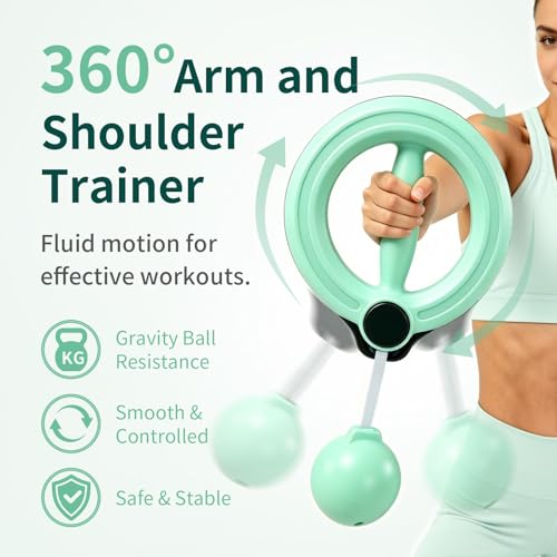 OurStarry Arm Workout Hoop for Women and Men, 360 Degree Hand Crank Forearm Trainer, Shoulder and Chest Exerciser for Wrist and Upper Body Training