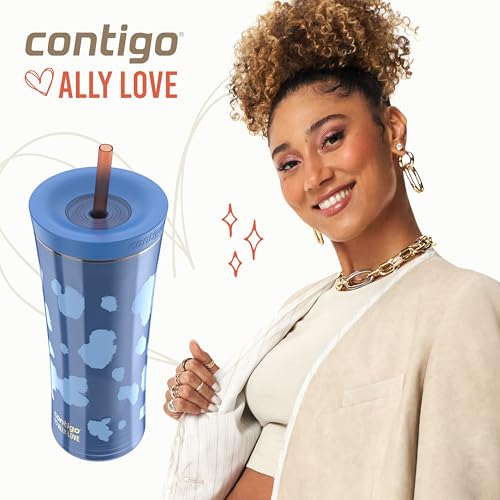 Contigo x Ally Love Shake & Go Tumbler, Autoclose Lid, Leak Proof, 20oz, Stellar Jay - color: Stellar Jay