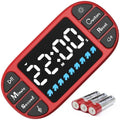 DOOMAY Digital Kitchen Visual Timer: 3.6'' Large LED Display, Magnetic, 3 Brightness, 4 Alarms and Volume, Memory Function, Countdown Count up for Cooking, Classroom, Home Gym, AAA Battery Included