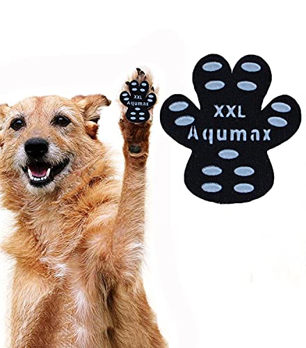Dog Paw Protector Gripper Traction Pads,Dog Paw Covers,Foot Stickers in Summer Hot/Winter Cold Pavement,Dog Shoes Booties Socks Replacement,12 Sets (48 pcs) XXL Black - size: XXL-2.7*2.4 inch(L*W)
