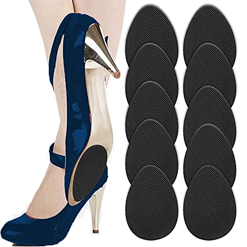 Non Slip Shoes Pads Self-Adhesive Shoe Grips Rubber Anti-Slip Shoe Grips Sole Stick Protector (Black-5Pairs) - color: Black-5pairs