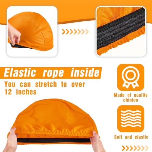 Ramede Football Helmet Covers for Practice Scrimmage Cap Helmet Cover Scrimmage Cap for Youth Adult Football Hockey Training Accessories 10.4 Inch in Diameter - color: Orange, size: Regular Style