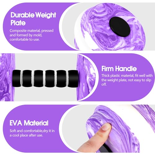 Aquatic Exercise Dumbbells, 2PCS Water Weights for Pool Exercise, Water Aerobics Equipment, High-Density EVA-Foam Pool Weights Dumbbells for Weight Loss, Pool Fitness, Water Exercise - color: Purple
