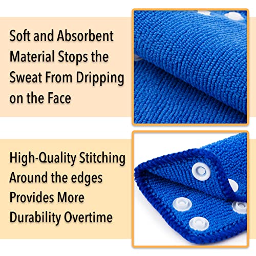 UNCO Hard Hat Sweatbands - 4 Pack, Washable & Reusable Hard Hat Liners - color: Blue, size: 4 Pack