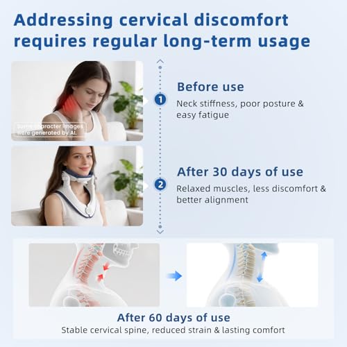 Neck Stretcher Cervical Traction Device - Adjustable Lightweight Neck Support Brace for Cervical Spine Decompression,Pain Relief Neck Decompression Tension Relief, FSA Eligible HSA Eligible