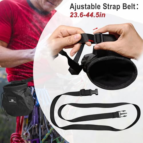 Chalk Bag for Rock Climbing & Bouldering: Outdoor Indoor Chalk Bag for Men & Women Climbing Equipment & Accessories