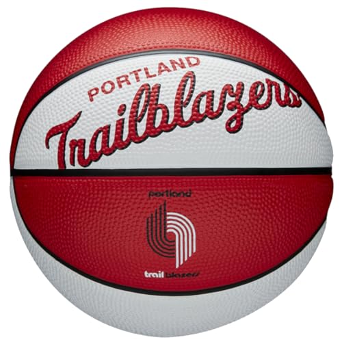 WILSON NBA Team Retro Mini Basketballs - Mini Size - 3" - color: Portland Tail Blazers, size: Mini
