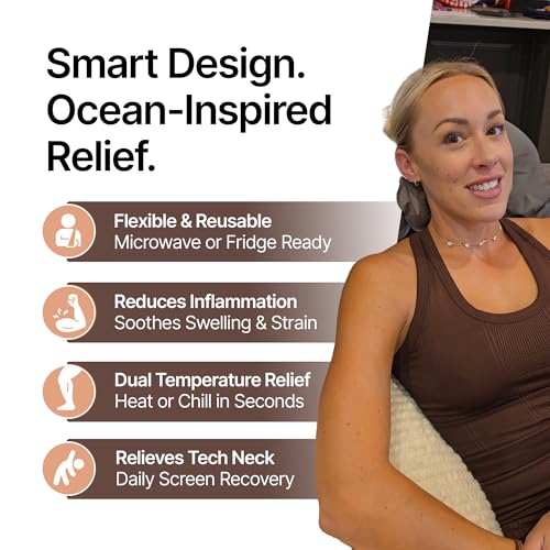 CastleFlexx Dual Hot & Cold Therapy Packs | Gel-Free, Flexible & Reusable for Neck, Shoulders, Joints & Muscles | Microwave & Freezer Safe | Ideal for Daily Relief - Earth - color: Earth