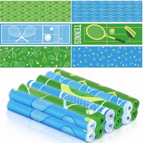 30Pcs Tennis Cooling Towels 40 x 12 Inch Towel Microfiber Breathable Chilly Sport Rags Absorbent Sweat Washcloth Sport Team Gifts Workout Ice Towel for Athletes Coach Gym Party Favors - style: Tennis