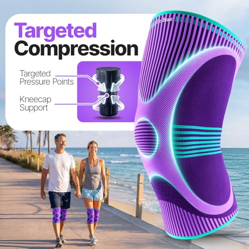 DR. BRACE Elite Compression Knee Brace for Women & Men, (2-Pack) Knee Support Compression Sleeve, Workout Sports Knee Braces for Meniscus Tear, ACL & Arthritis Pain Relief - Check Size Guide Video (Galaxsis, XX-Large)