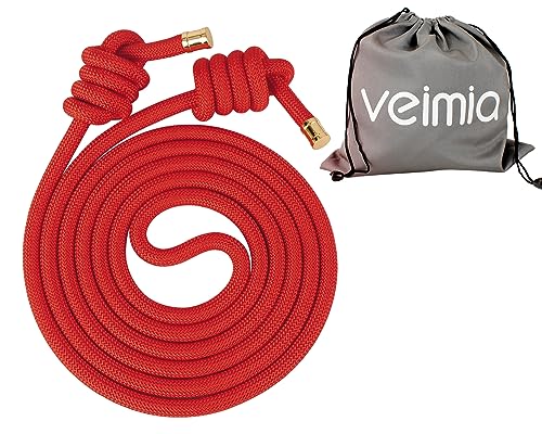 veimia Flow Rope for Fitness High Performance Double Woven Workout Rope Adjustable Flow Jump Rope for Men Women Training Indoor Outdoor Cardio Exercise Rope for beginner - color: Rose red