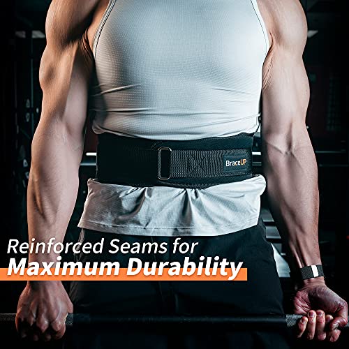 BraceUP Weight Lifting Belt for Men and Women – 4-inch Wide Weight Belt, for Weightlifting, Squat, Deadlift, Power Lifting, Gym Training, and Back Support - size: 22-29 In