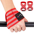 Figure 8 Lifting Straps for Deadlift,Weightlifting,Strongman,& Cross Training Strong Weightlifting Wrist Wraps - color: Red, size: Medium