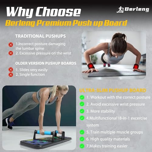 IUT Solid Push Up Board 15 in 1 Home Workout Equipment Multi-Functional Pushup Stands System Fitness Floor Chest Muscle Exercise Professional Equipment Burn Fat - color: M8