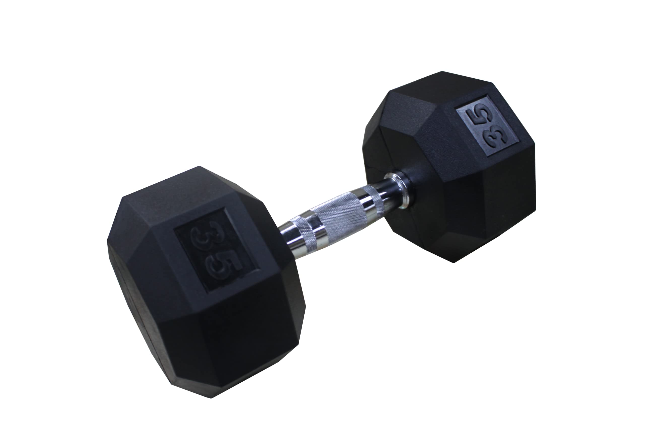 Ader Octagon Deluxe Professional Rubber Dumbbell Contoured Handle, Sold As 1 Piece (2 Lbs-120 Lbs) - size: 35-Pound