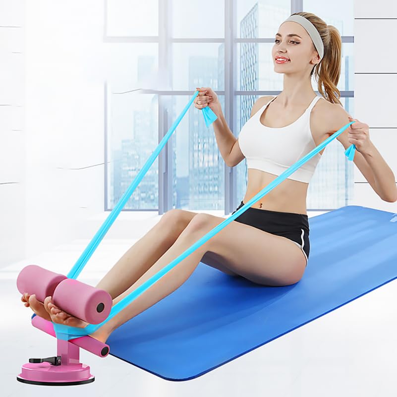INOOMP Sit up Equipment Dual Pole Ab Trainer Sit up Assistant Device for Abdominal Exercise Crunches Aid Home Fitness Training Auxiliary Device Portable Floor Push up Bar