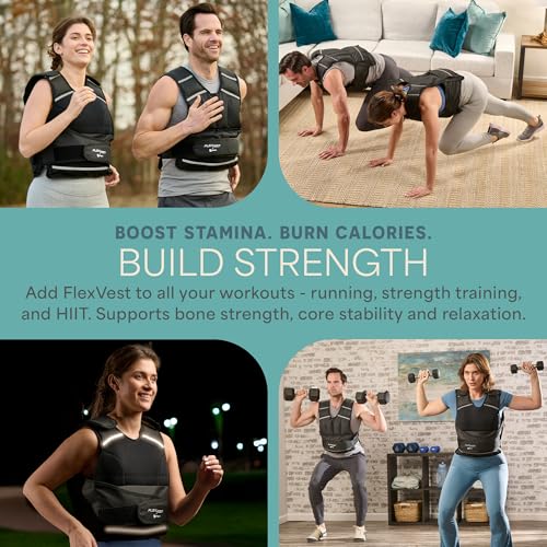 Lifepro Adjustable Weighted Vest for Women & Men - Flexvest 15 or 20 lb Workout Vest – Reflective Fitness Weight Vest with Phone Pocket for Running, Cardio, Strength Training - size: Women
