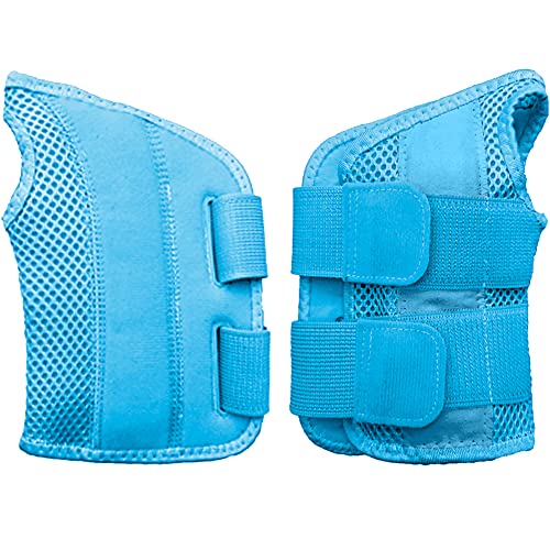 NuCamper Wrist Brace Carpal Tunnel Right Left Hand for Men Women, Night Wrist Sleep Supports Splints Arm Stabilizer with Compression Sleeve Adjustable Straps,for Tendonitis Arthritis Pain Relief (Left Hand-Blue, Large/X-Large (Pack of 1)) - size: Large/X-