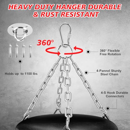 Filled Punching Bag for Adults, 4FT PU Leather Hanging Boxing Bag with 11lb Sponge Filler & 12OZ Boxing Gloves, Heavy Kicking Bag Boxing Equipment for MMA Training Karate Kickboxing - style: Fighting