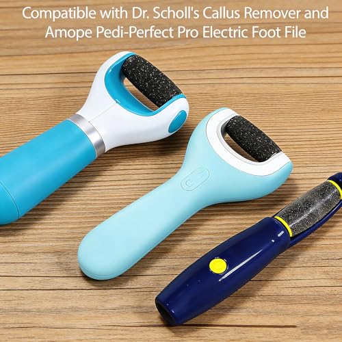 12 Pcs Replacement Rollers Compatible with Dr Scholl's Foot File and Amope Pedi-Perfect Callus Remover Foot File (6 Extra Coarse & 6 Regular Coarse)