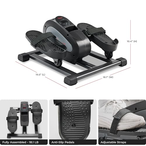Sunny Health & Fitness Under Desk Pedal Elliptical Machine Leg Exerciser - color: Gray
