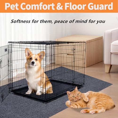 Thick Under Washing Machine Mat 63" x 36" Non-Slip TPE Backing Noise Reducing Shock Absorbing Freely Cut Floor Mat for Washer Dryer Fridge Treadmill Dog Crate Garage
