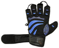 Gym Gloves Protect Your Hands & Improve Your Grip Weightlifting Grips - color: Blue with 2.5" Wrist Wraps, size: Large