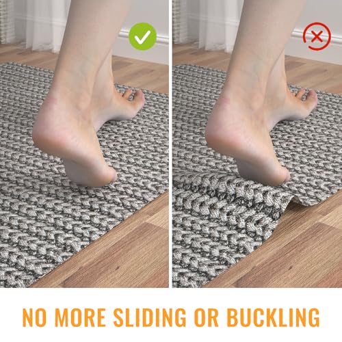 Silicone Non-Slip Rug Pad, Anti Skid Thin Area Rug Pad Gripper, Under Carpet Rug Mats for Hardwood Surface Floors, Keep Rugs in Place-4x6 Ft - size: 4 x 6 ft