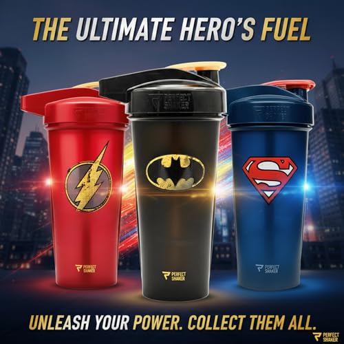 PerfectShaker ACTIV DC Series | Leak-Proof, BPA-Free, Shatter-Resistant | ActionRod Mixing Technology for Smooth Blends | Gym, Fitness & Sports Shaker - 28oz (FLASH) - color: FLASH
