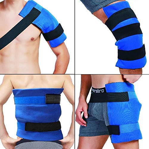 WORLD-BIO Large Ice Pack for Hip,Reusable Cold Compress Ice Pack with Cover | Large Size 11 X 14 Inches, Wearable Design Hands Free Use,Adjustable Straps Custom Fit, Long Lasting Cold Relaxing - size: 11x14 Inch (Pack of 1)