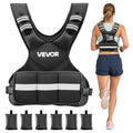 VEVOR Adjustable Weighted Vest, 4-10lbs/20-32lbs/24-40lbs/40lbs Comfortable X-Shape Body Weight Vest Set with 6/8 Weight Packs and Reflective Stripe, for Men Women, Workout Equipment for Strength Training Running Jogging - size: 4-10 lbs