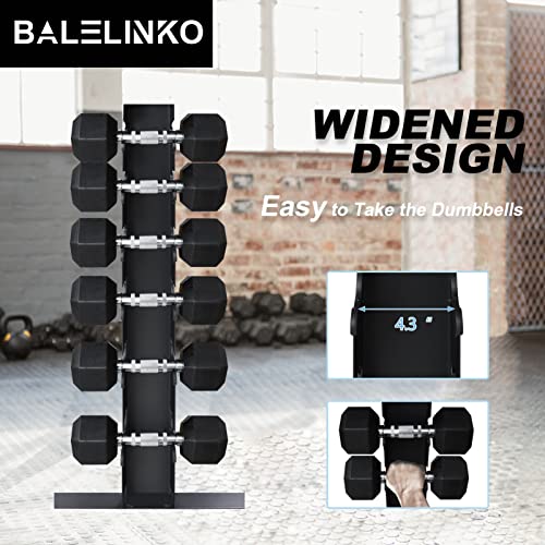 Balelinko Home Gym Equipment Workouts Strength Training Weight Loss Pilates Weights Yoga Sets Weights for Women, Men, Seniors and Youth - color: Black, style: Triangular Dumbbell Rack