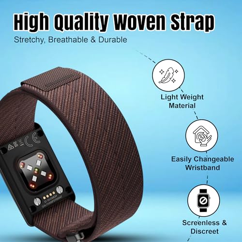 DADO Breathable Nylon Replacement Watch Band Compatible with Polar Loop – Lightweight, Ideal for All Weather Use Sport Strap with Adjustable Hook & Loop Closure - color: Brown Copper