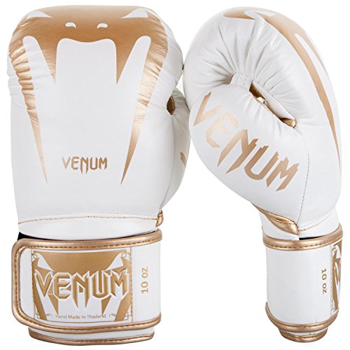 Venum Giant 3.0 Boxing Gloves - Nappa Leather - color: White/Gold, size: 10 oz