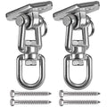 Hammock Chair Hanging Kit Swing Ceiling Mount, Heavy Duty 360° Swivel Swing Hanger Hook, Playground, Tree, Gym, Rope, Swing Set Bracket, Punching Bag Hardware, 1000 LB - style: 2 Pack - 360° Swivel Hook