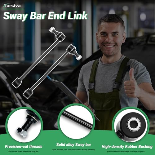 2PCS Rear Stabilizer Sway Bar End Links for Dodge 2009-2010 Ram 1500, for Ram 2011 2012 2013 2014 2015 2016 2017 2018 1500, 2019 1500 (HFE), 2020 2021 2022 1500, 19-2023 1500 Classic ‎‎K750396 - size: K750396 X2