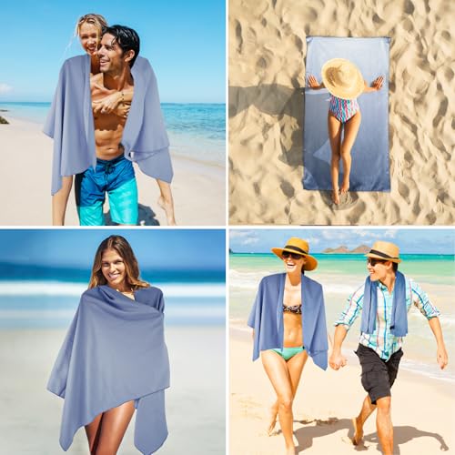 Camping Towel L Size Microfiber Quick Dry Lightweight for Travel Body Swimming Pool Beach Hiking Yoga Mat Towels(Navy Blue, 1 Pack L) - color: Navy Blue, size: 1 Pack L