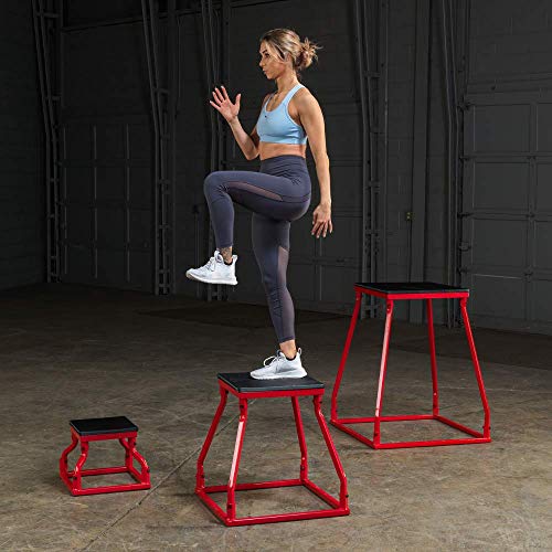 Body-Solid Tools Steel Frame Plyo Box - Ideal for Plyometric Jump Box Workouts, Step Up Exercises - Essential Equipment for Home Gym - style: 24-Inch